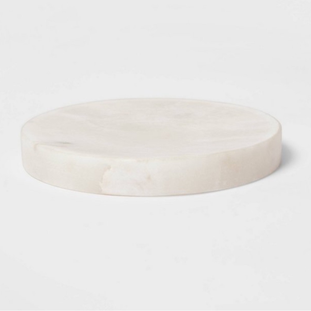 THRESHOLD NWT marble soap dish -white